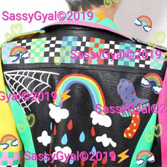 Vegan Leather Kawaii Punk Jacket - Picture 4 of 5